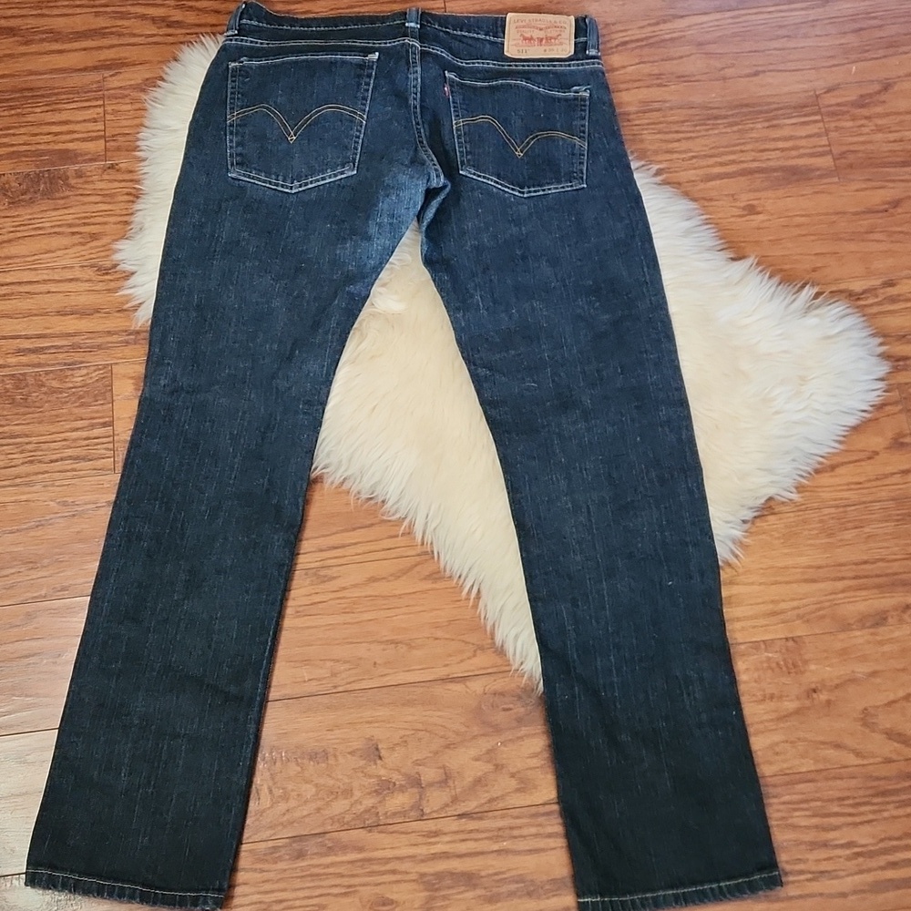 Levi's Strauss 511 Dark Wash Womens Jeans - Picture 4 of 5